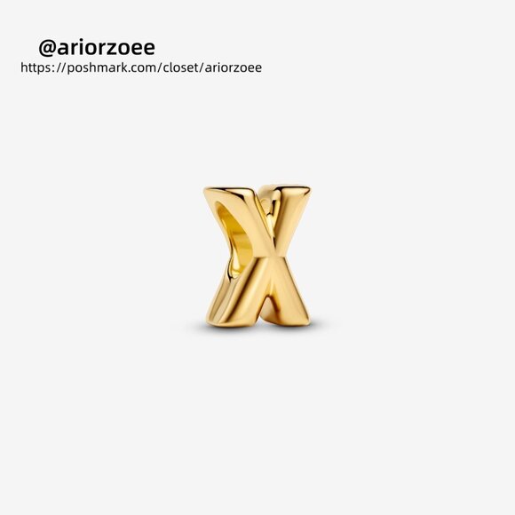 Pandora Letter X Alphabet Charm - Picture 1 of 5